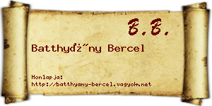 Batthyány Bercel névjegykártya